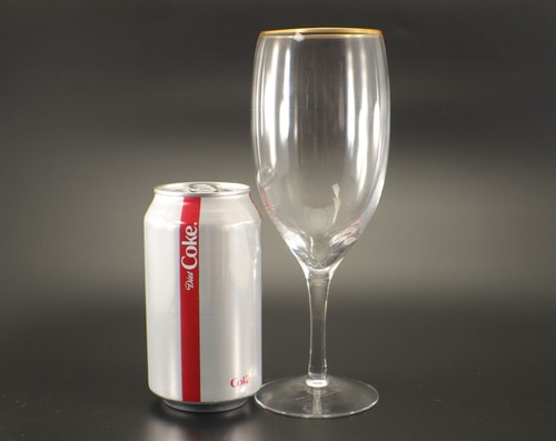 Lenox Eclipse EISTEEGLAS 2er Set Kristall Stielgläser Goldrand 8,25" Vintage USA - Bild 5 von 10