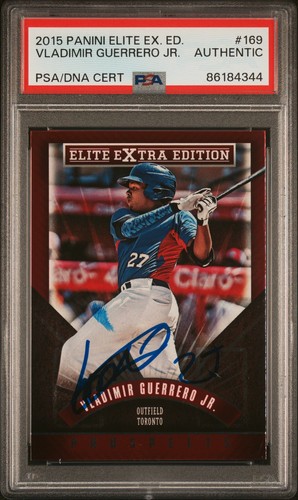 2015 Panini Elite Extra Edition #169 Vladimir Guerrero Jr. PSA Authentic Auto!!