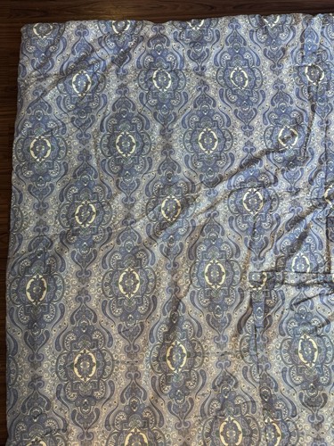 Ralph Lauren Colchester Mist Paisley QUEEN Comforter 3 Pc SET Blue Tan Rare - Picture 7 of 24