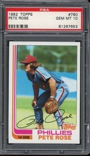 1982 Topps Baseball #780 Pete Rose PSA 10