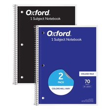 Spiral Notebooks College Ruled Spiral Notebooks for School 1-Subject for Scho...