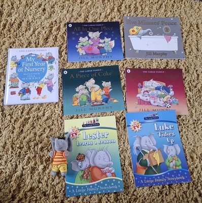 The Large Family Jill Murphy Plush Little One Elephant & Book Bundle
