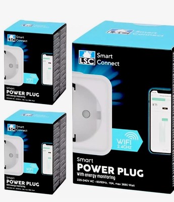 LSC Smart Connect - 3x WLAN Smart Steckdose Set Alexa Google Home Energiemonitor