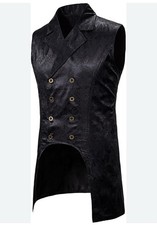 Darkrock Button Double-Breasted Punk Goth Vest Unisex Men Women Cosplay Med