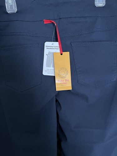 Ruby Rd Size 18W Women’s Capri Pants Navy Blue With Tags - Picture 3 of 4
