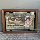 Vintage 1970’s Coca-Cola Wooden Framed Mirror Delicious 5¢ Relieves Fatigue 9x13