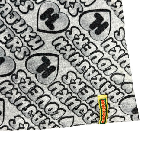 Vintage Y2K Harajuku Lovers Gray Black Logo Print Short Sleeve Top size XL / S - Picture 6 of 10