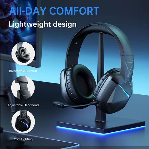  Gaming Headset Multifunction Rgb Cool Lighting Low Latency Noise C IDM - Afbeelding 9 van 12