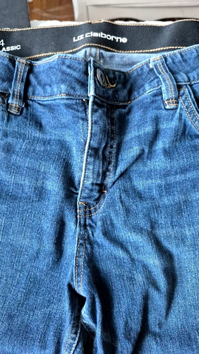 Pantalones de mezclilla Liz Claiborne elásticos azules talla 14 clásicos ajustados - Imagen 5 de 14