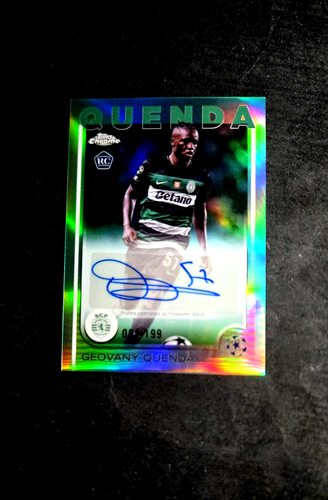 2024-25 Topps Chrome Rookie Auto Geovany Quenda Aqua /199 MINT RC #CA-GQ ๐ฆ๐ฆ - Picture 7 of 12