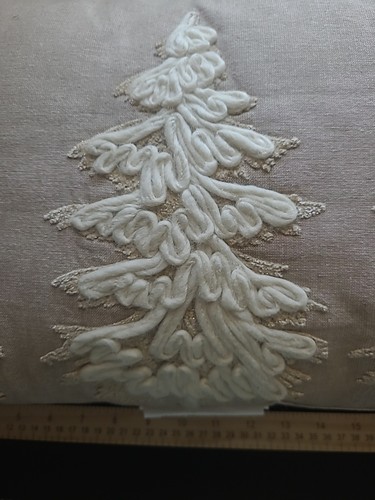 Threshold Tan Throw Pillows Set – Embroidered Pine Trees, Rustic Lodge Decor - Picture 2 of 9