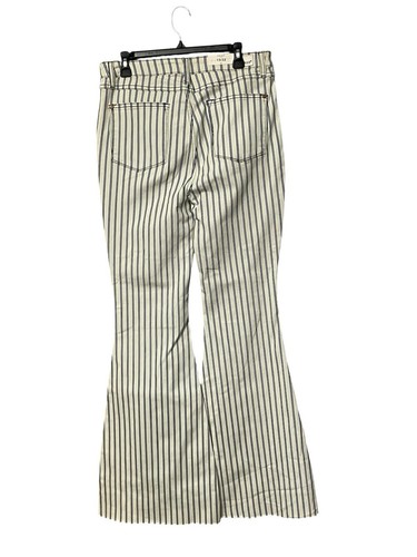 Jeans a righe Judy blu JB taglia 15/32 super svasato orlo grezzo bianco navy western - Foto 4 di 13
