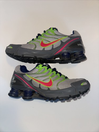 Womens Nike Shox Id Size 9.5 Custom Grey Pink Lime DEB