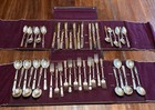 Oneida Community Stainless Flatware Set  47 Pc Vintage Floral Scroll w/ Case