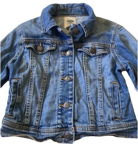 Old Navy Collar Button up Light And Dark Blue Denim Jeans Jackets Girls Medium 8 - Picture 16 of 24