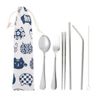 1 Set of 6 Pcs Stainless Steel Flatware Students Cutlery Kitchen Utensils