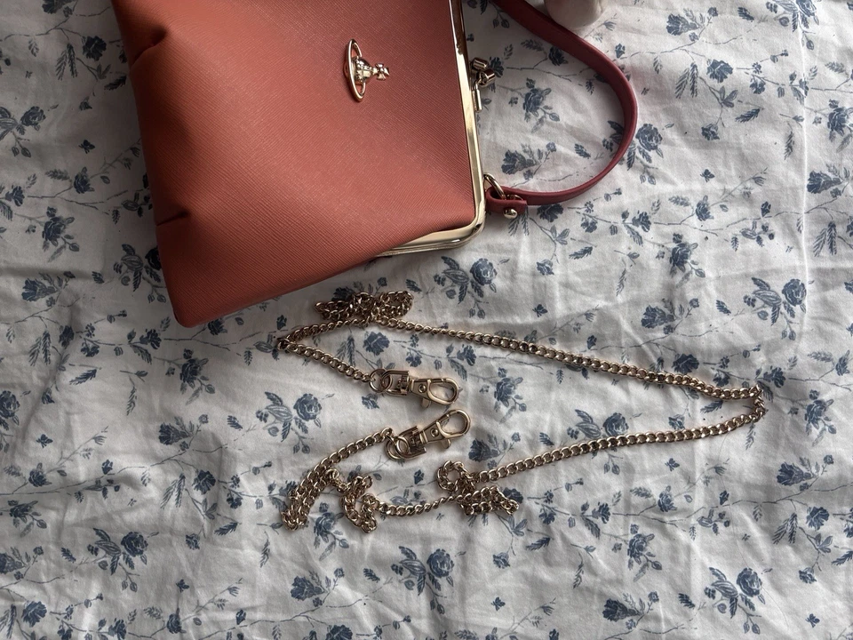 Vivienne Westwood Red LabelGRANNY Chain Shoulder BagPolyurethane Orange NEW - Image 4 of 4