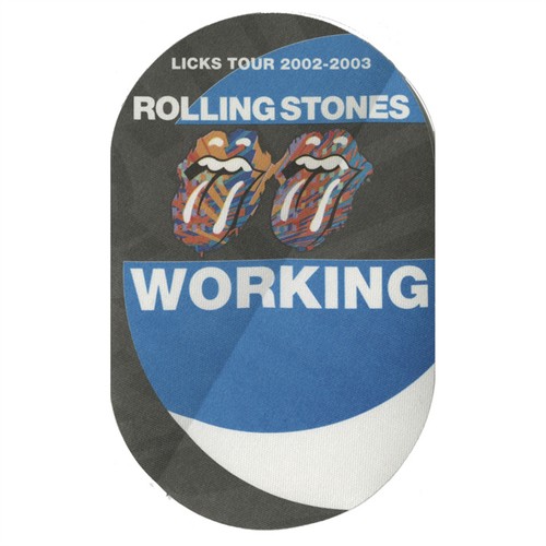 Rolling Stones 2002 Licks Konzert Tour Working Crew Backstage Pass