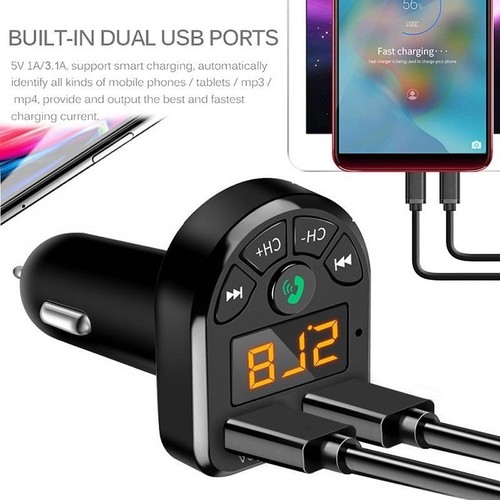 Wireless FM Transmitter MP3 Player for Car with Dual USB Charging Ports - Picture 2 of 5