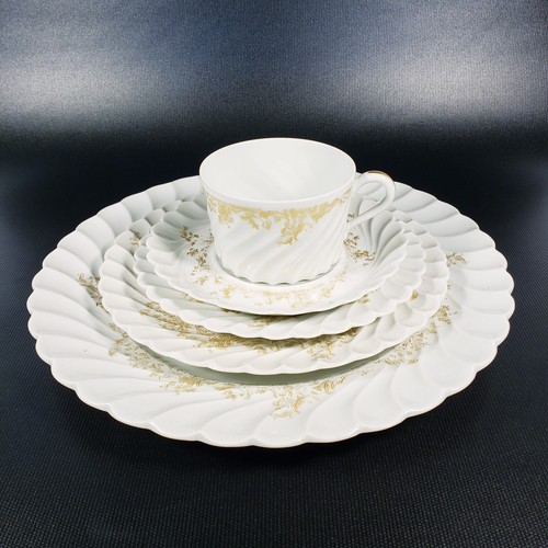 5-teiliges Set HAVILAND LIMOGES LADORE Abendessen Salat Beilage Untertasse Tasse kostenloser Versand  - Bild 1 von 12