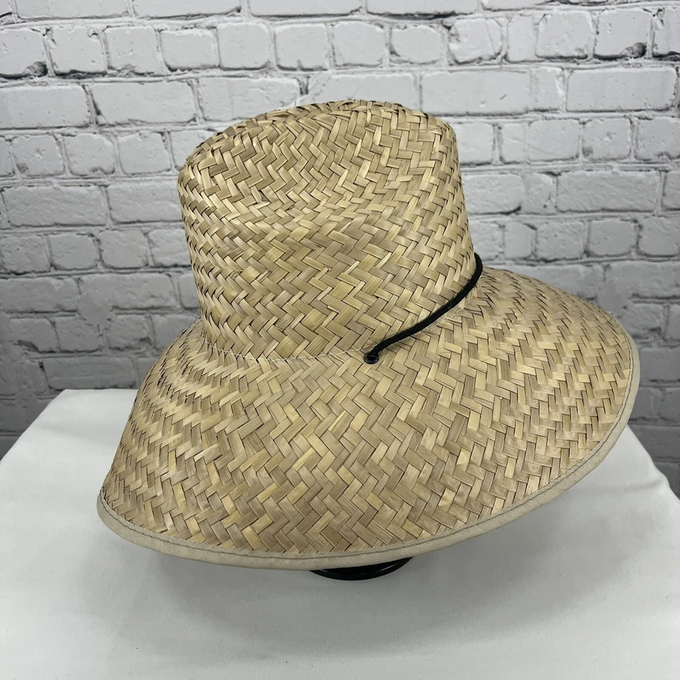 Original Panama Jack Bronceado Ala Ancha 100% Paja Cordón Sombrero para el Sol Talla Única O/S Foto 3 de 4