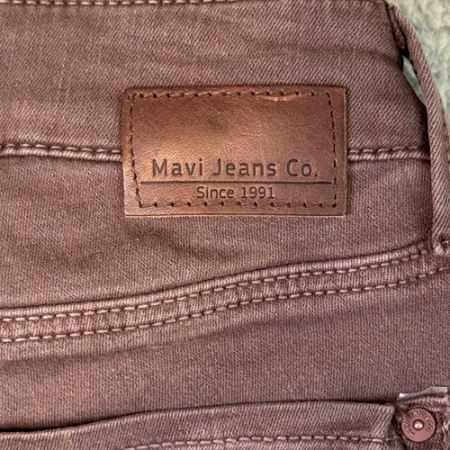 NWT Mavi Juliette Mid Rise Skinny Cargo Jeans Burgundy Women's Pockets Size 27 - Picture 4 of 14