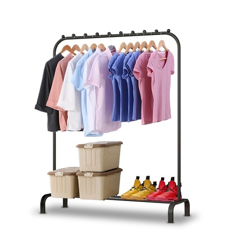 Neu Schwerlast Kleiderständer Garderobenständer Kleiderstange mit Schuhregalen - Bild 14 von 16