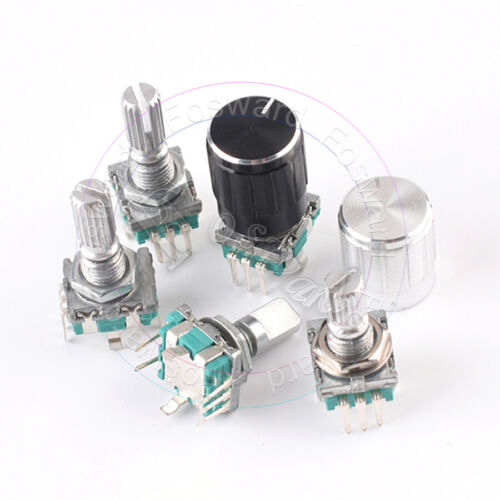 Rotary Shaft Encoder EC11 5 Pin Digital Potentiometer With Push Switch 15mm 20mm - Picture 2 of 9