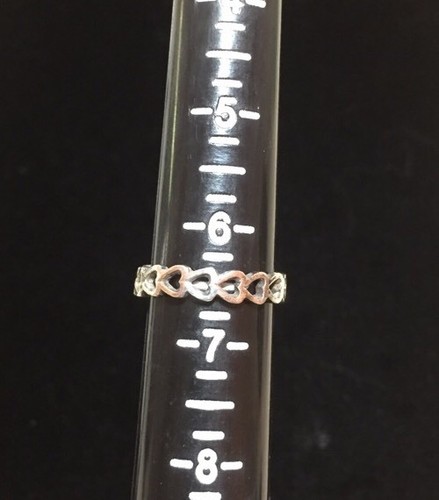 Vintage Sterling 925 Herz Band Ring 1,9 g Größe 6,5 - Bild 1 von 12