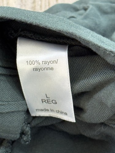 Maurices grüne Viskosehose zum Binden Größe Large Taschen weites Bein - Bild 7 von 7