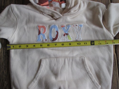 ROXY Girl Girl's Pullover Hoodie Size 7 Small Hooded Sweatshirt Cotton Blend - Picture 7 of 10