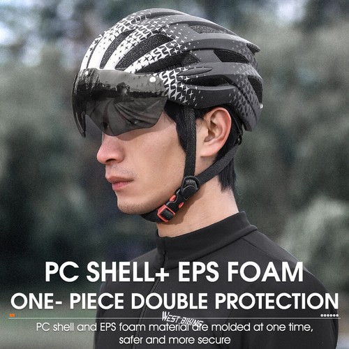 WEST BIKING Cycling Helmet MTB Road Bike E-bike Scooter EPS Helmet with Goggles - Picture 10 of 40