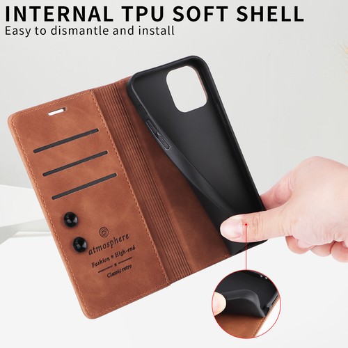 Custodia supporto portafoglio pieghevole in pelle per Samsung Galaxy S24 FE/S25Ultra/S25+/S25 - Foto 8 di 18