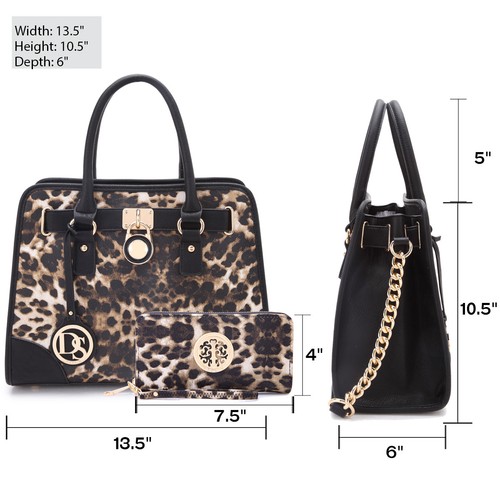 Womens Handbag Purse Medium Satchel Classic Shoulder Bags Work Tote with Wallet - Picture 99 of 128
