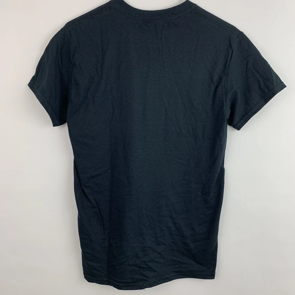 Los Angeles Pop Art Word Art T-Shirt Mens Small Dinosaur T-Rex Skeleton Black - Image 3 of 4