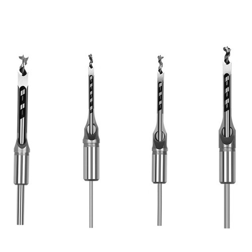 Square Hole Drill Bit Adapter W/4pcs Square Hole Drill Bit-Mortising Attachment - Picture 7 of 8