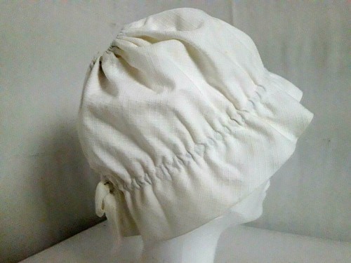 Coiffe bonnet tissu femme T.XS/S VINTAGE 50 60 headdress sz XS/S - Imagen 2 de 9