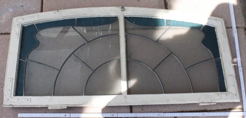 rund bogen fenster flügel blei glas jugendstil alt antik top vintage deko herri - Bild 18 von 20