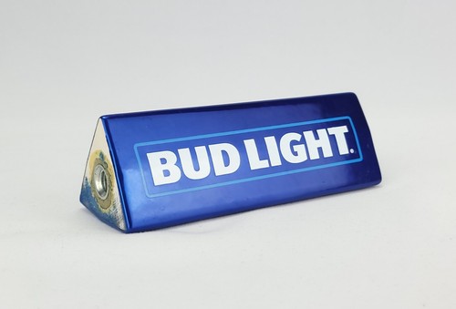 (T27) Bud Light Aluminum 5” Triangular Prism Beer Tap Handle - Clean Used - Picture 1 of 6