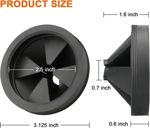 2 Pcs Garbage Disposal Splash Guard Sink Baffle, 3 1/8" Removable Garbage Dispos - Picture 2 of 12