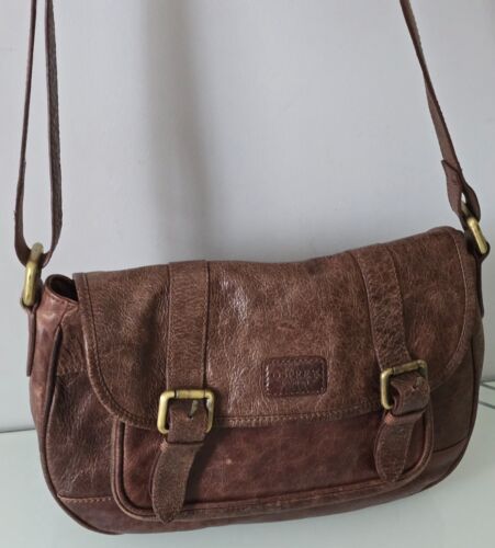 Osprey By Graeme Ellisdon Womens Vintage Real Leather Tan Shoulder Crossbody Bag - Picture 12 of 14