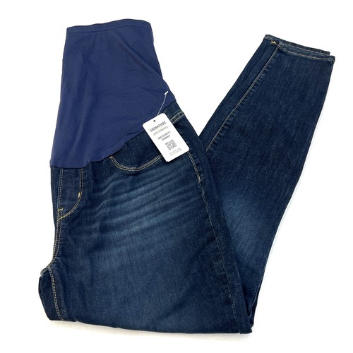 Signature Levi Strauss XL Maternity Skinny Full Panel Dark Wash Jeans NWT - Bild 1 von 6