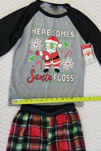 PJ's & Presents Boys 2 PC Christmas Pajama Set, Here Comes Santa Floss Size 8/10 - Picture 4 of 9