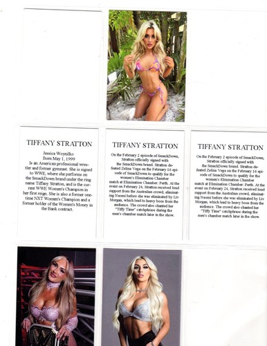 TIFFANY STRATTON CUSTOM NOVELTY TRADING CARD 6 CARDS SET - Picture 2 of 2