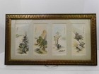 JAPANESE FOUR SEASON PRINTS BY LING-FU YANG MATTED TOGETHER WITH WOOD FRAME
