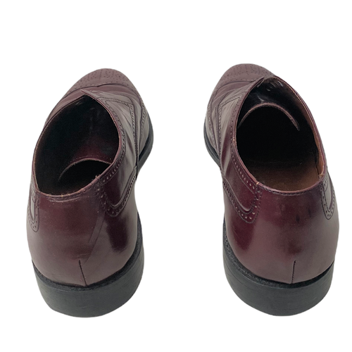 Bostonian Men's Oxfords Shoes size 9.5B Red Brown Leather Wingtip Brogue Italy - Picture 5 of 8