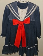 Vintage 1984 Custom Sewn Girls Size 5 Dress