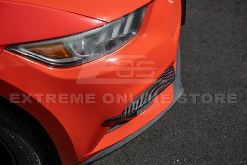 Par de embellecedores de cejas antiniebla parachoques delantero fibra de carbono para Ford Mustang 15-17 - Imagen 11 de 24