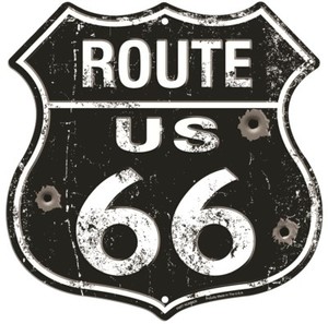 Route 66 Illinois IL 11/" Highway Shield Metal Sign Embossed Retro Home Decor