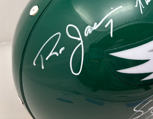 Eagles Cunningham McNabb Jaworski Signed TB FS Authentic Helmet PSA 126 - Picture 3 of 10